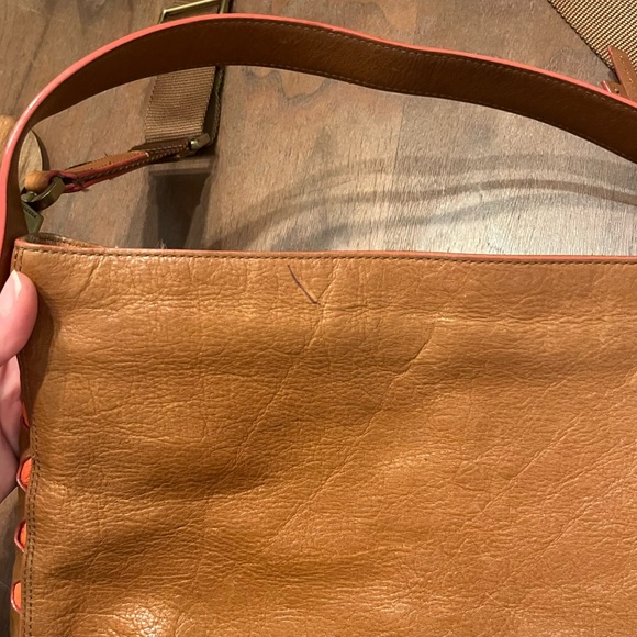 Fossil Brown Leather Satchel Bag - Picture 6 of 9